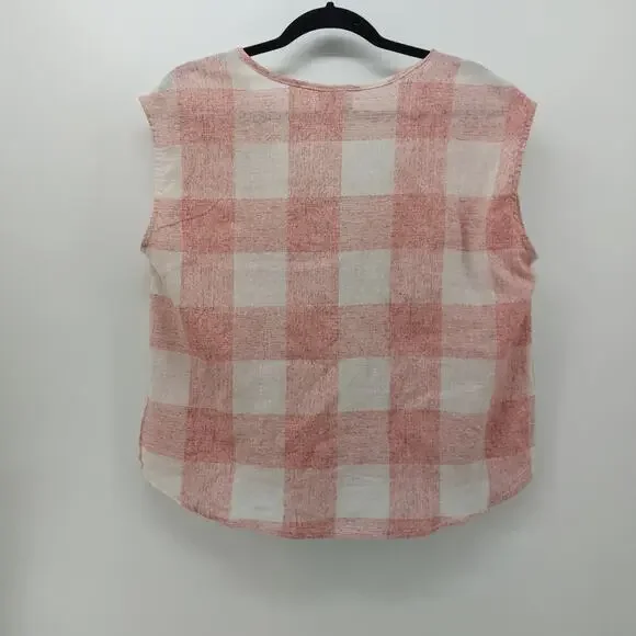 Shyanne Women Buffalo Plaid Blouse Red Ivory Size XS Western - Picture 2 of 14